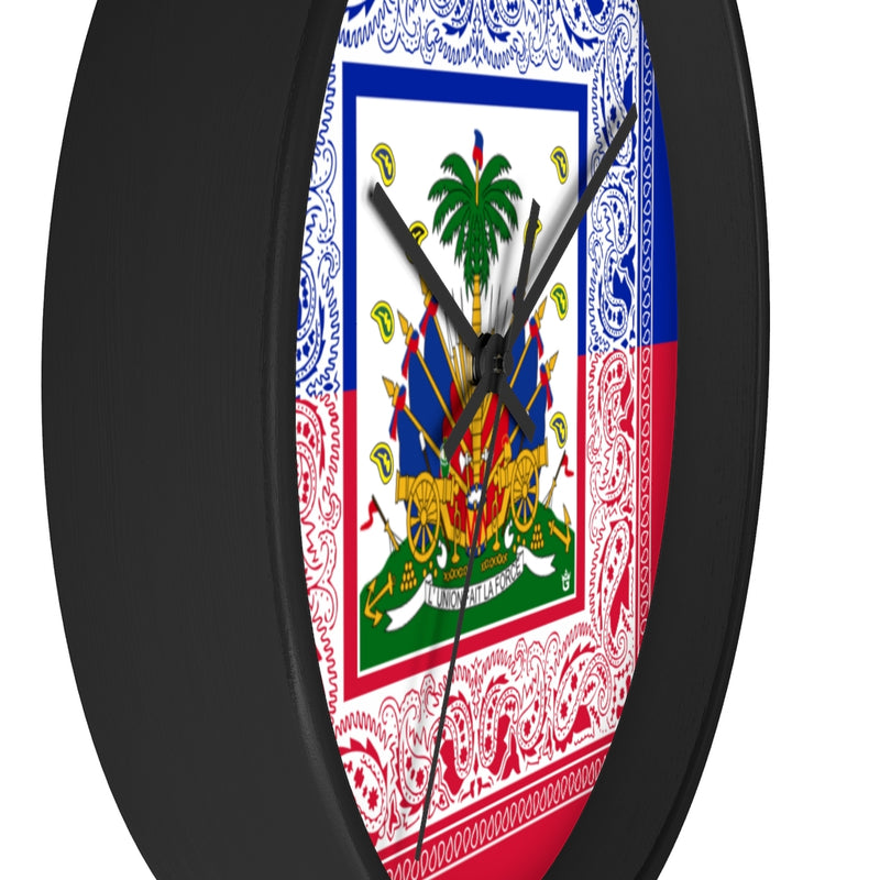 TMMG Haitian Flag Bandana Wall clock