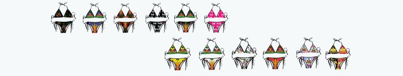 TMMG Haiti Dashiki Print Couture Detail Two Piece Bikini Swimwear