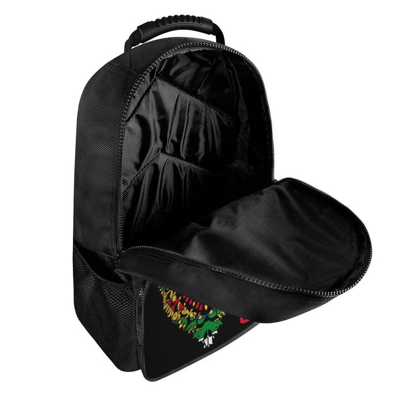 TMMG Black Haitian Flag Dashiki 17 Inch Backpack