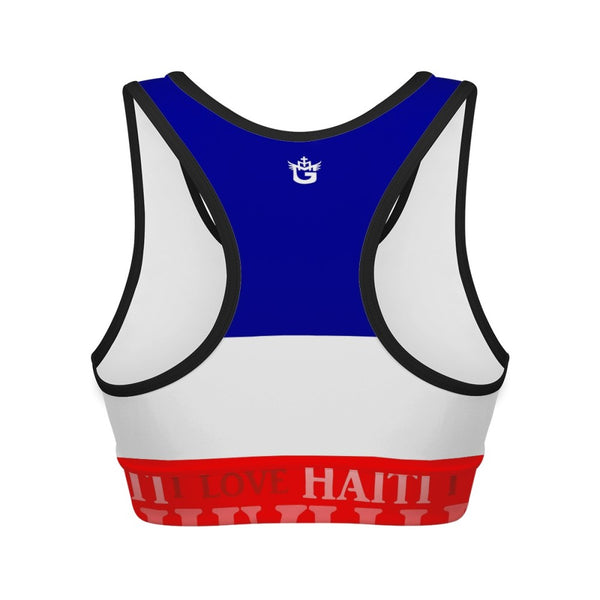 TMMG Haiti Flag Sports Bra