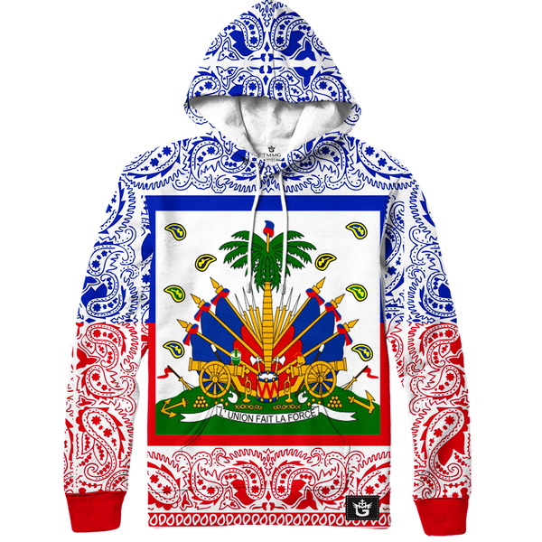 TMMG HAITIAN FLAG BANDANA HOODIE TMMG
