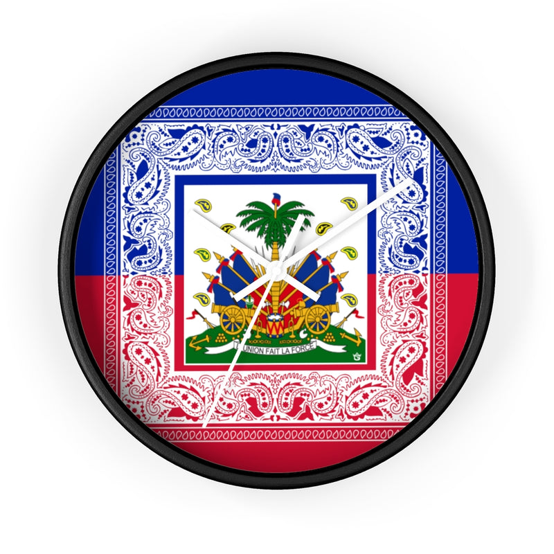 TMMG Haitian Flag Bandana Wall clock