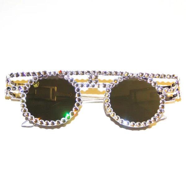 TMMG x Summerz Fashion Trillionaire Crystal Golden Silver Sunglasses