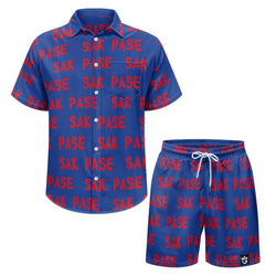 TMMG BLUE AND RED SAK PASE MENS CABANA SET