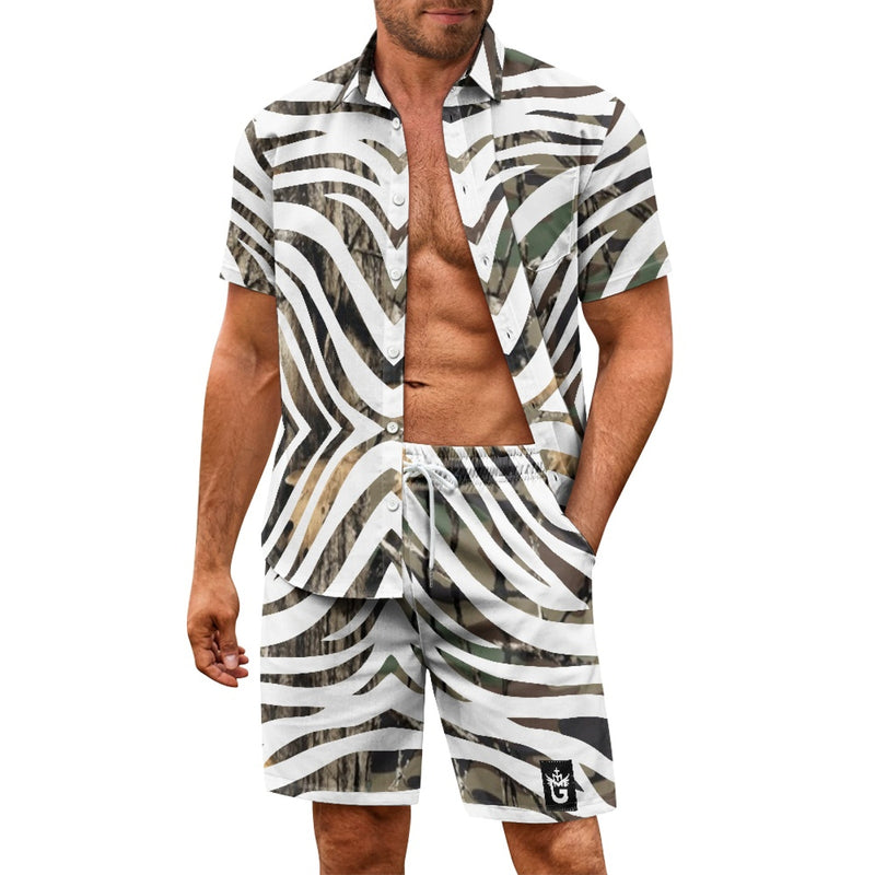 TMMG FOREST ZEBRA PRINT CABANA MEN SET
