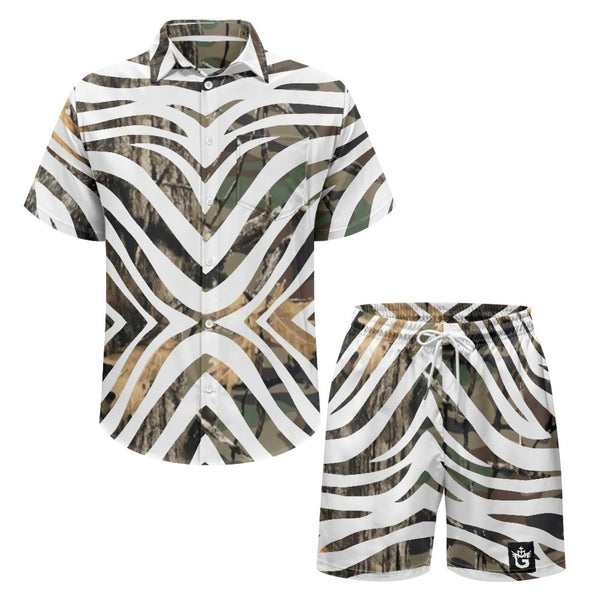 TMMG FOREST ZEBRA PRINT CABANA MEN SET