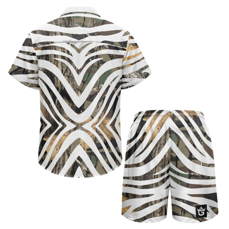 TMMG FOREST ZEBRA PRINT CABANA MEN SET
