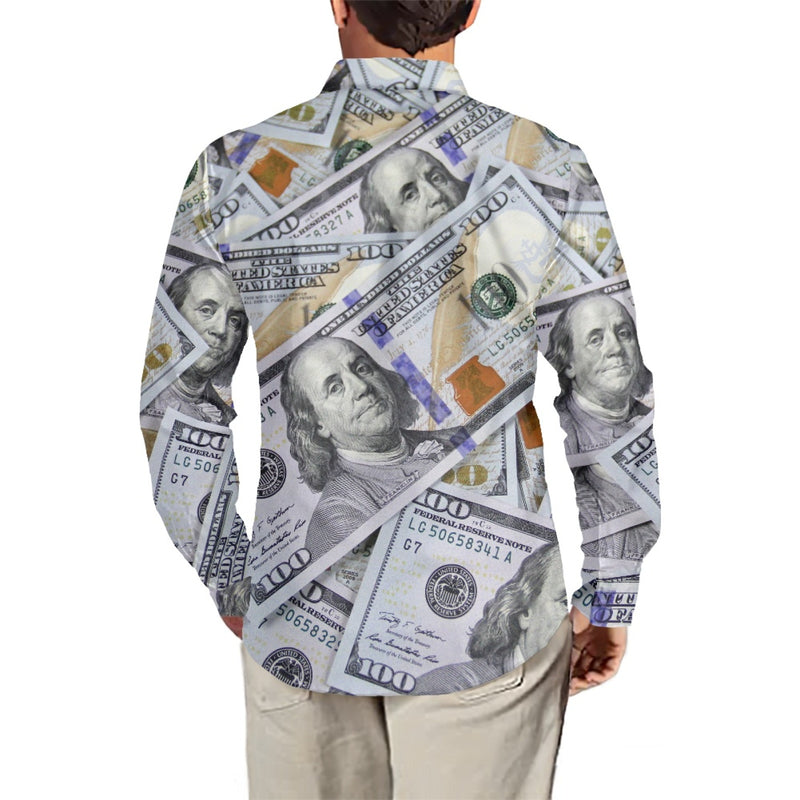 TMMG HAITI 100 US DOLLAR BILL MENS DRESS SHIRT