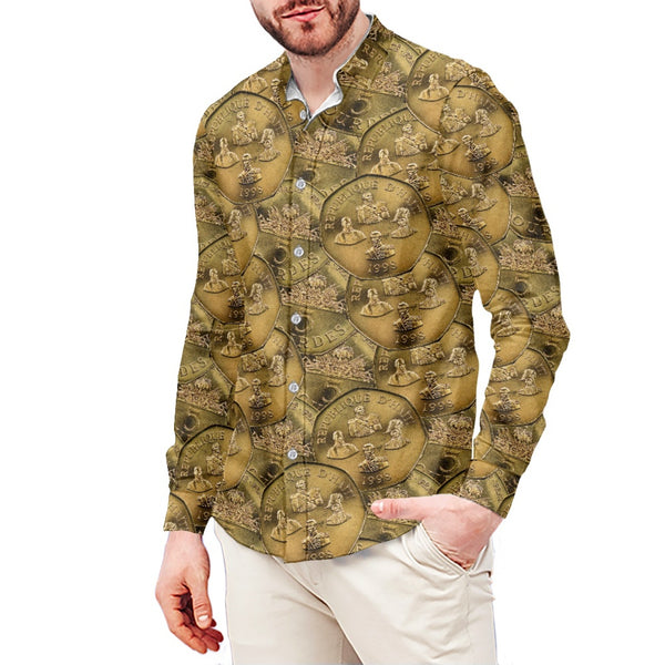 TMMG HAITI HAITIAN MONEY ADOKEN CINQ GOURDES DRESS SHIRT