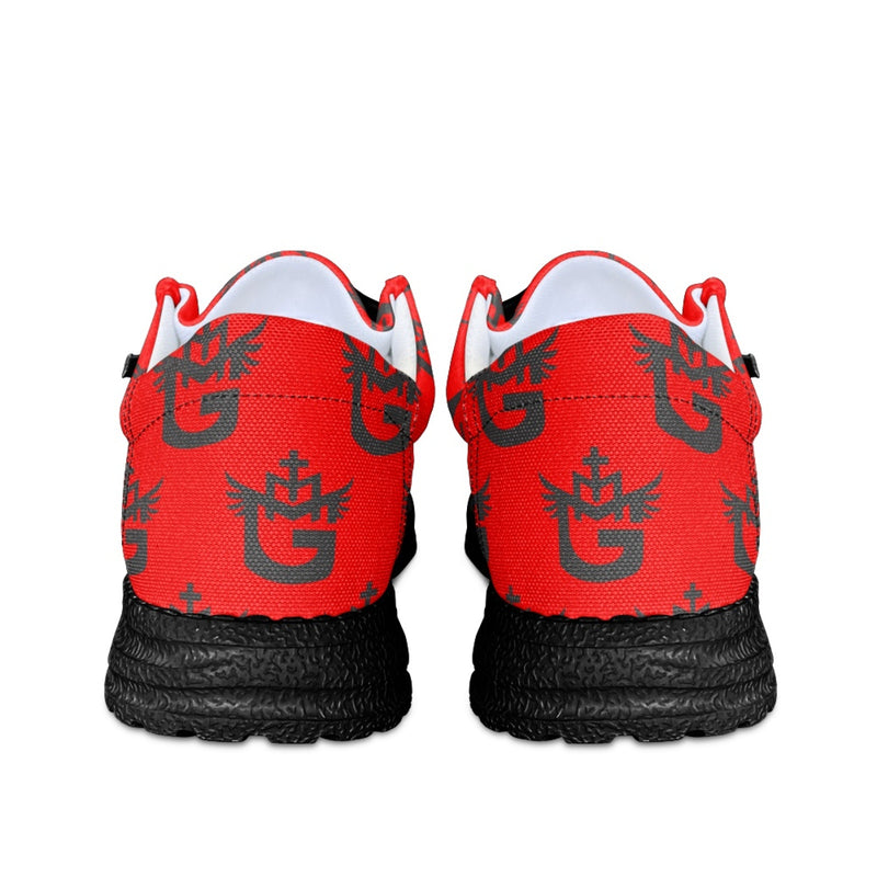 TMMG HAITI BLACK LOGO ON RED DUDE SHOES