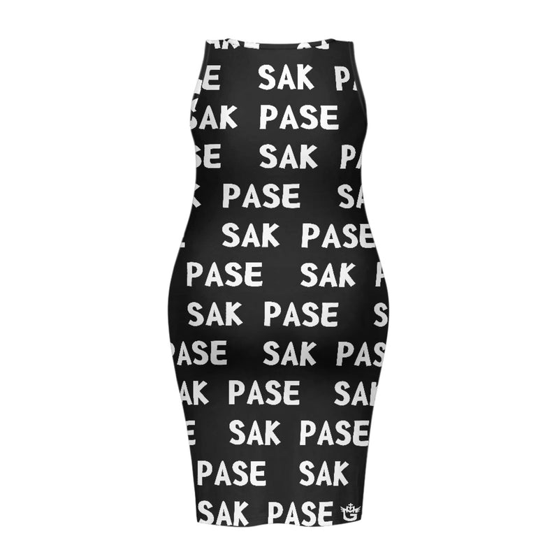 TMMG HAITI BLAK SA PASE Women's sleeveless plus size dress