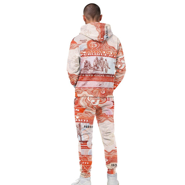 TMMG HAITI HAITIAN MONEY CINQ GOURDES HOODIE AND JOGGERS SET