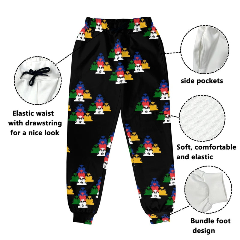 TMMG HAITI EMBLEM CHROME DRIP JOGGERS