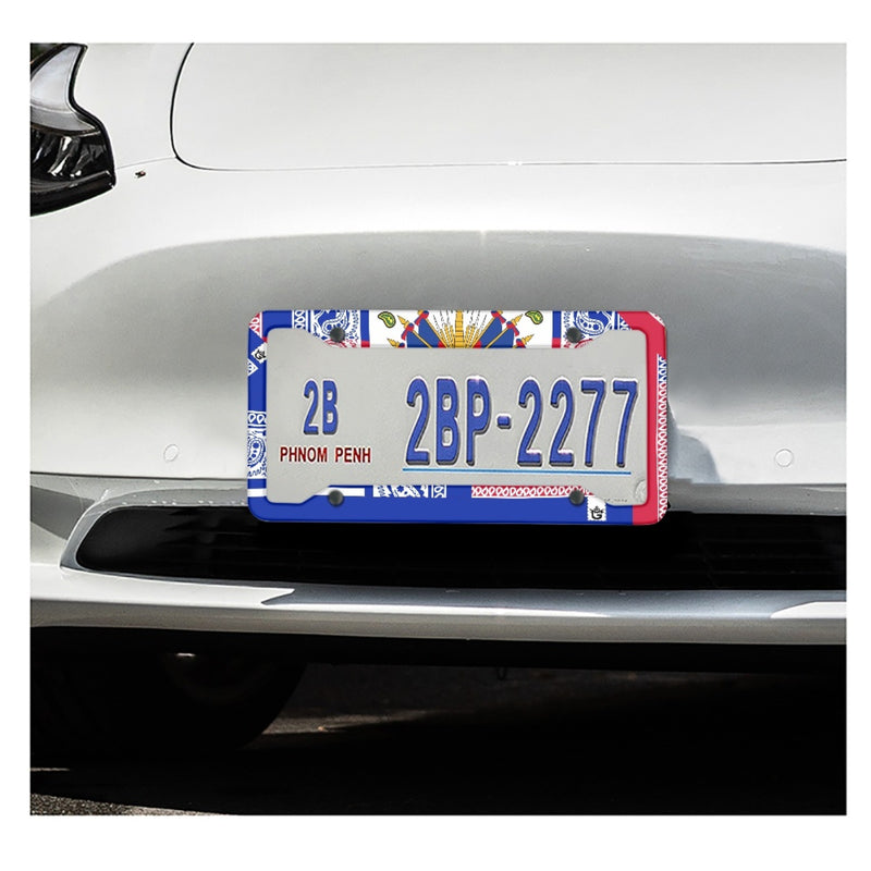 TMMG HAITI FLAG BANDANA LICENSE PLATES HOLDER