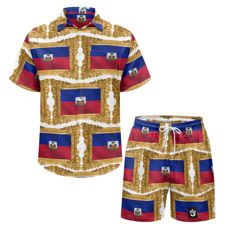 TMMG HAITI FLAG GOLDEN FRAME CABANA SET