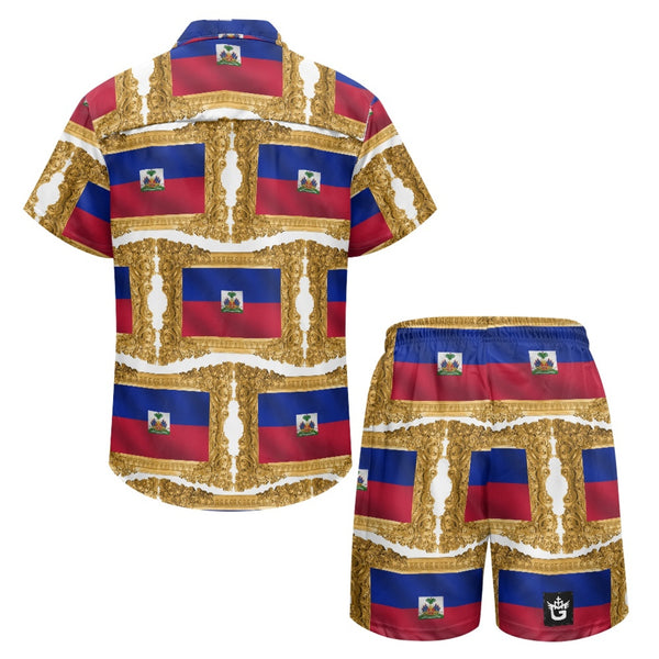 TMMG HAITI FLAG GOLDEN FRAME CABANA SET