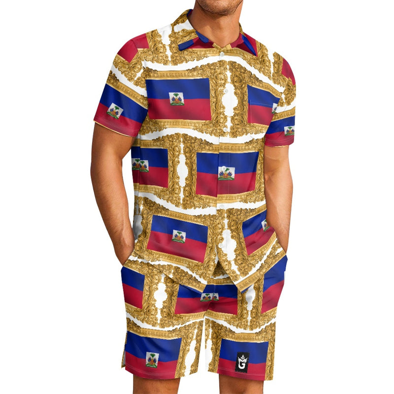 TMMG HAITI FLAG GOLDEN FRAME CABANA SET