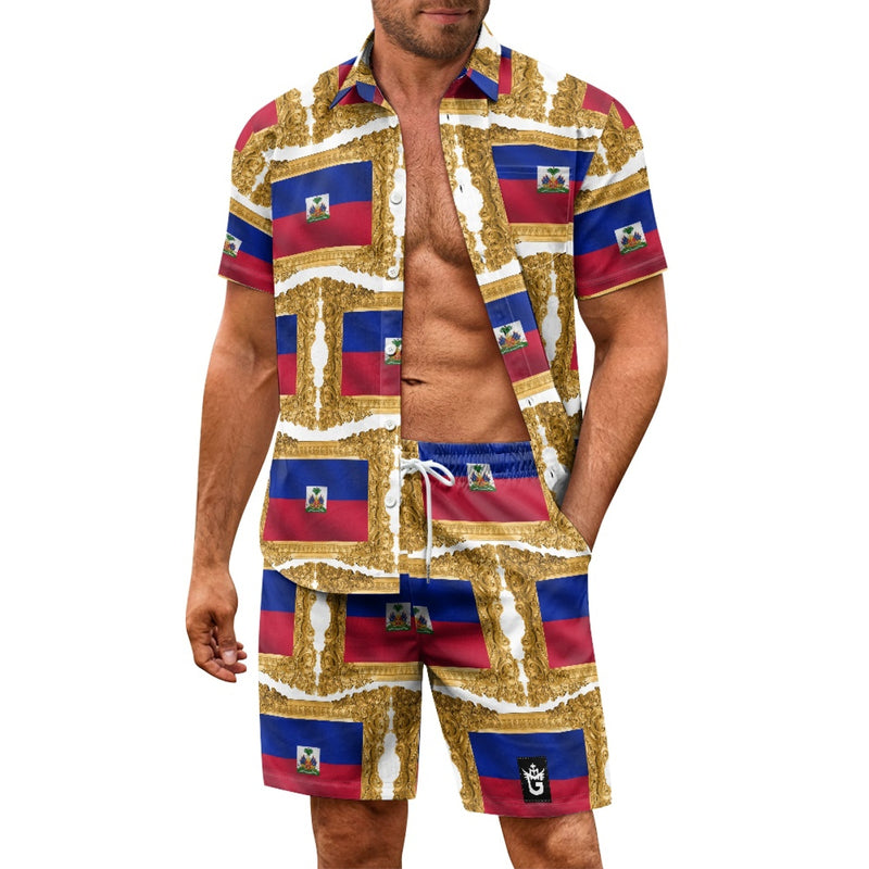 TMMG HAITI FLAG GOLDEN FRAME CABANA SET