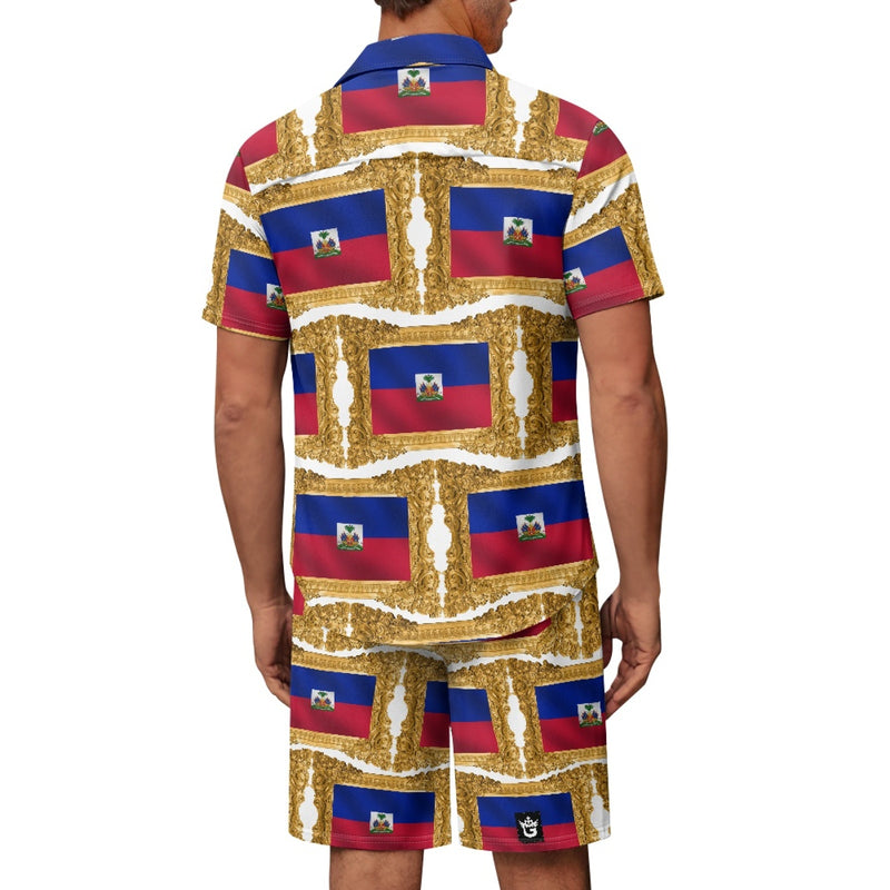 TMMG HAITI FLAG GOLDEN FRAME CABANA SET