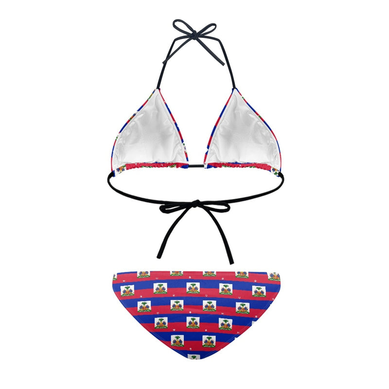 TMMG HAITI FLAG PLAID ALL OVER PRINT BIKINI