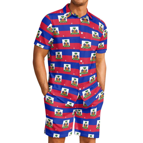 TMMG HAITI FLAG PLAID CABANA SET
