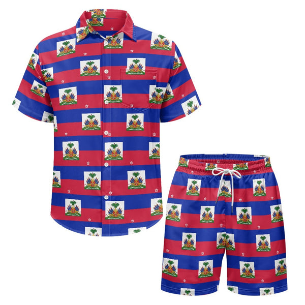 TMMG HAITI FLAG PLAID CABANA SET
