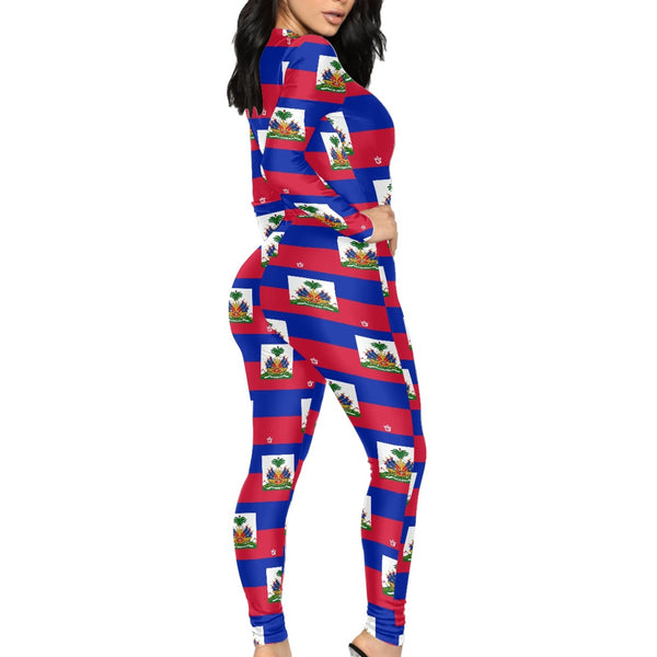 TMMG HAITI FLAG PLAID JUMPSUIT