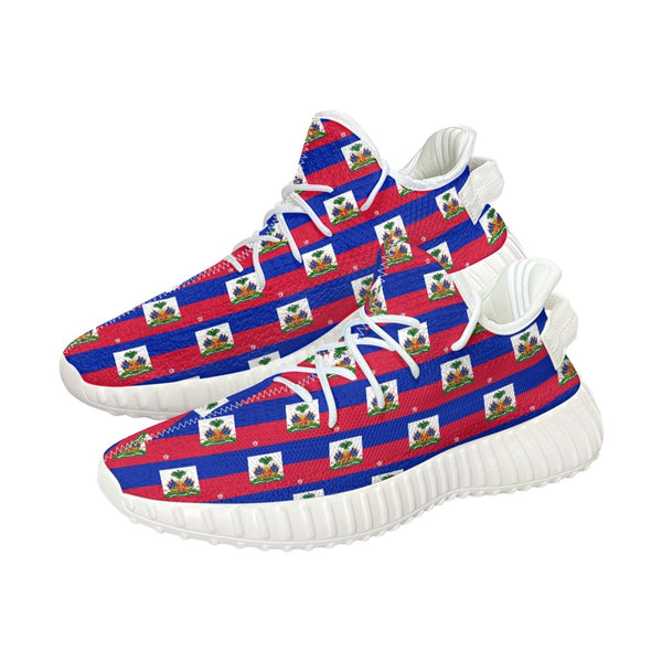 TMMG HAITI FLAG PLAID RUNNING SNEAKERS
