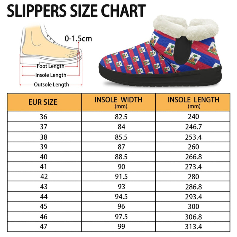 TMMG HAITI FLAG PLAID SNOW BOOTS