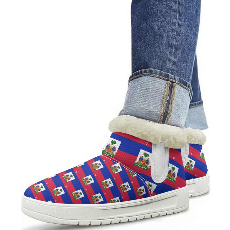 TMMG HAITI FLAG PLAID SNOW BOOTS