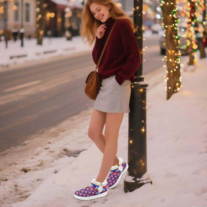TMMG HAITI FLAG PLAID SNOW BOOTS