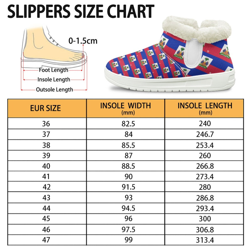 TMMG HAITI FLAG PLAID SNOW BOOTS