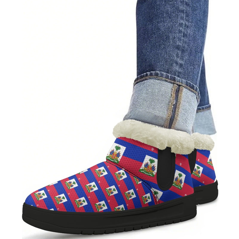 TMMG HAITI FLAG PLAID SNOW BOOTS