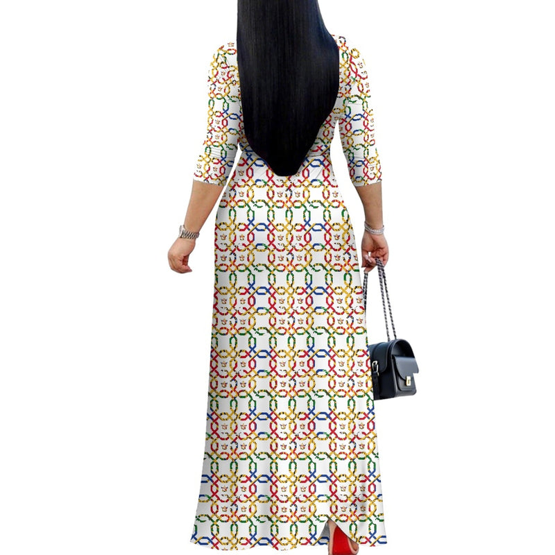 TMMG HAITI GATE KEEPER V-neck Maxi Dress