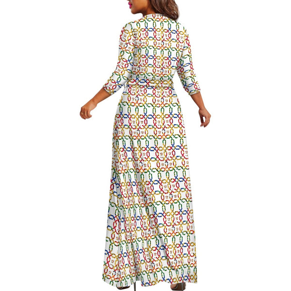 TMMG HAITI GATE KEEPER V-neck Maxi Dress