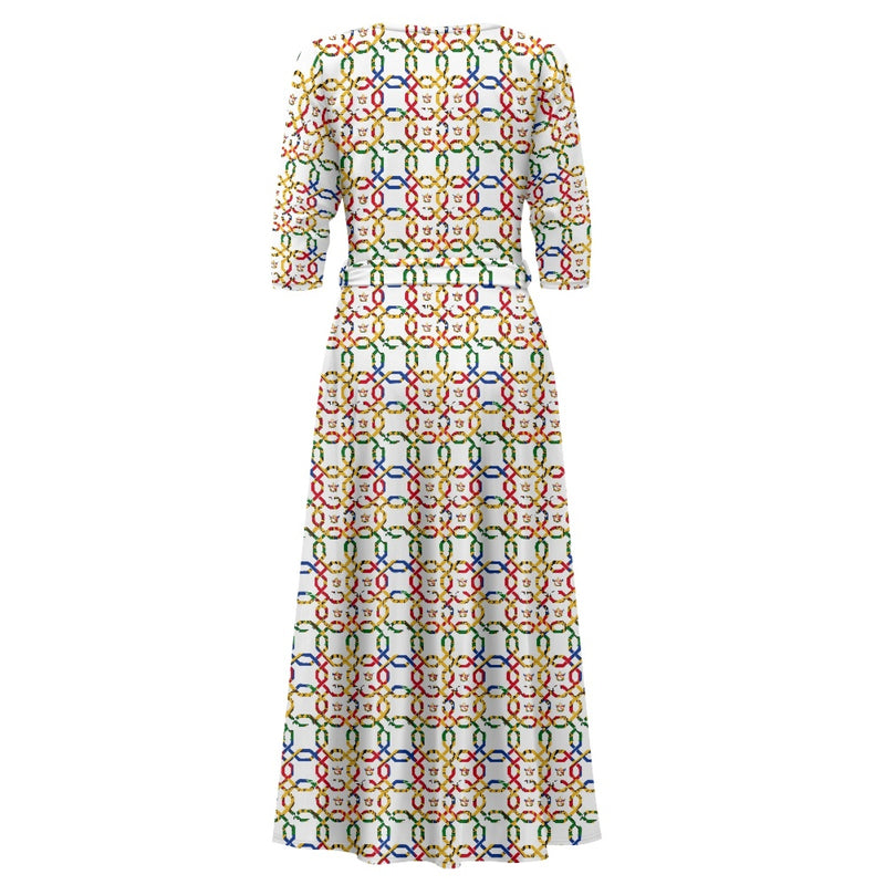 TMMG HAITI GATE KEEPER V-neck Maxi Dress