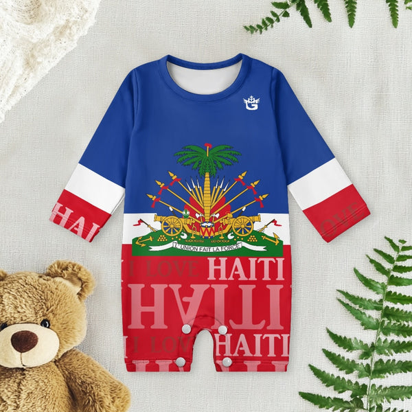 TMMG HAITI HAITIAN FLAG BABY ROMPER