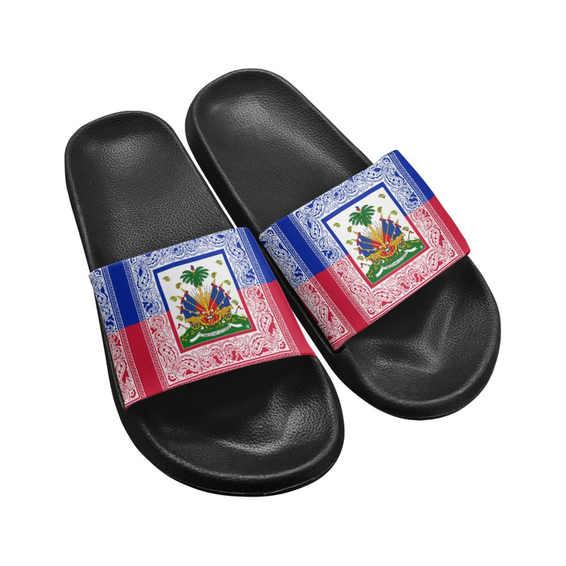 TMMG HAITI HAITIAN FLAG BANDANA ADULT SANDALS