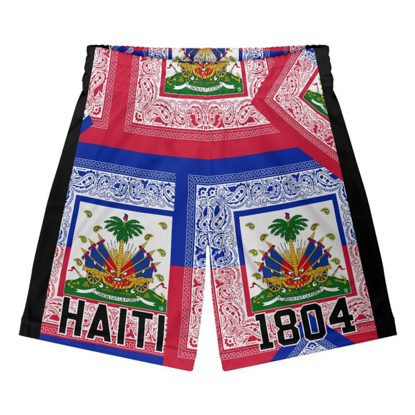 TMMG HAITI HAITIAN FLAG BANDANA JERSEY SHORTS-BOTTOM