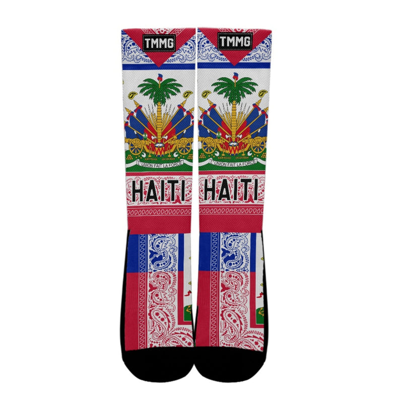 TMMG HAITI HAITIAN FLAG BANDANA JERSEY SOCKS