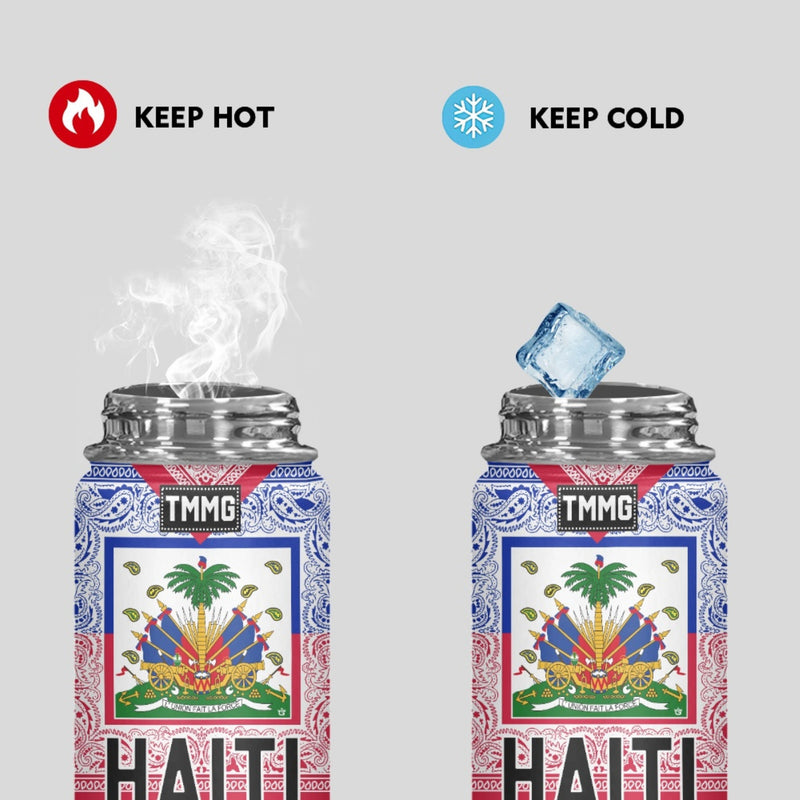 TMMG HAITI HAITIAN FLAG BANDANA JERSEY THERMOS