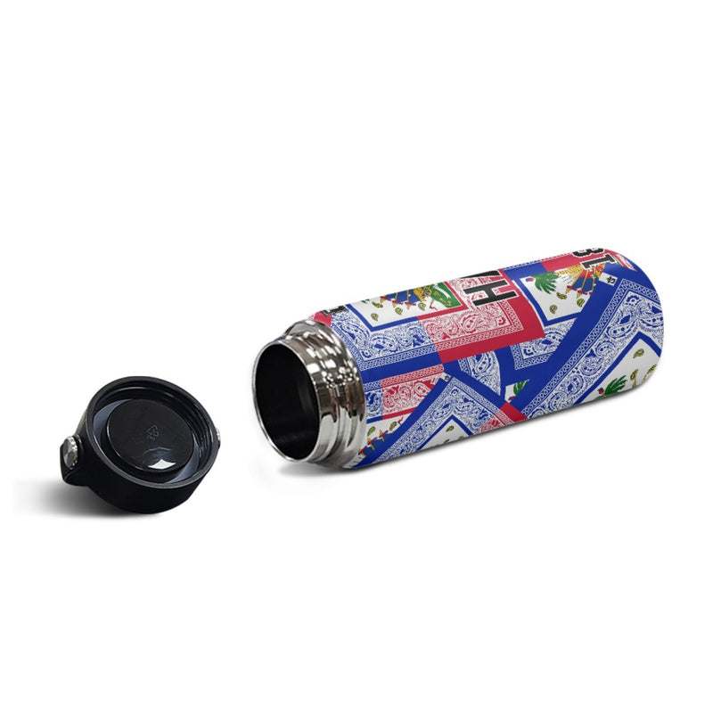 TMMG HAITI HAITIAN FLAG BANDANA JERSEY THERMOS