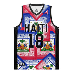 TMMG HAITI HAITIAN FLAG BASKETBALL JERSEY TOP-TANK TOP