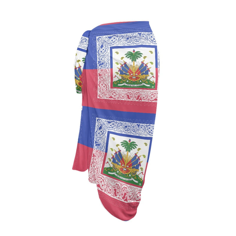 TMMG HAITI HAITIAN FLAG BANDANA Bikini cover-up beach bathing suit cover-up