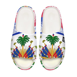 TMMG HAITI HAITIAN FLAG BANDANA Fashion Slides Sandals