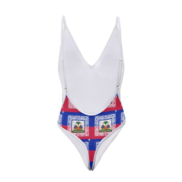 TMMG HAITI HAITIAN FLAG BANDANA One-piece bikini
