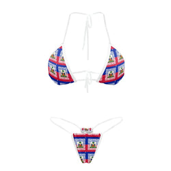 TMMG HAITI HAITIAN FLAG BANDANA Transparent string bikini