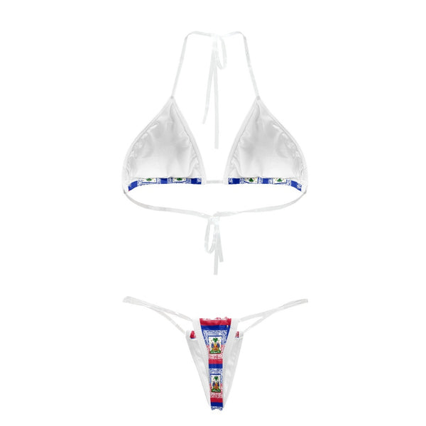TMMG HAITI HAITIAN FLAG BANDANA Transparent string bikini