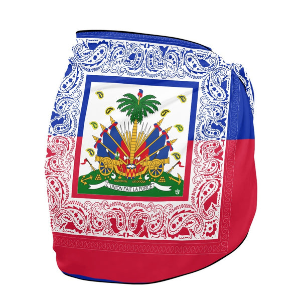 TMMG HAITI HAITIAN FLAG BANDANA Women's Chiffon Blouse