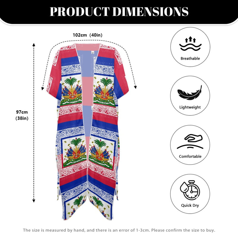 TMMG HAITI HAITIAN FLAG BANDANA Women's smock